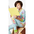 Aqua Around the World Stretch Kids' Long Sleeve 2 Piece Pajamas